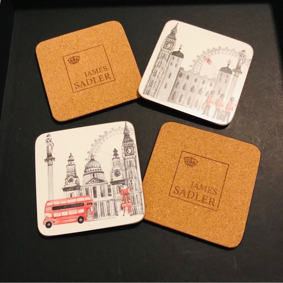 Set of 4 James Sadler Coasters NEW - Picture 3 of 3